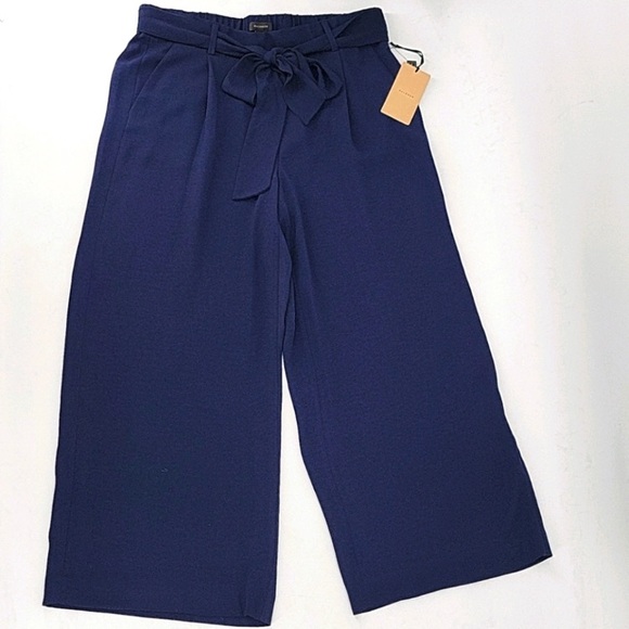🆕Halogen Navy Blue Flowing Crop Pant - Picture 7 of 13